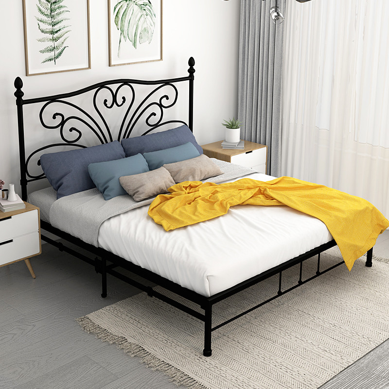 Furniture Metal Double Bed Popular Design Tools - Free Assembly Rust Proof