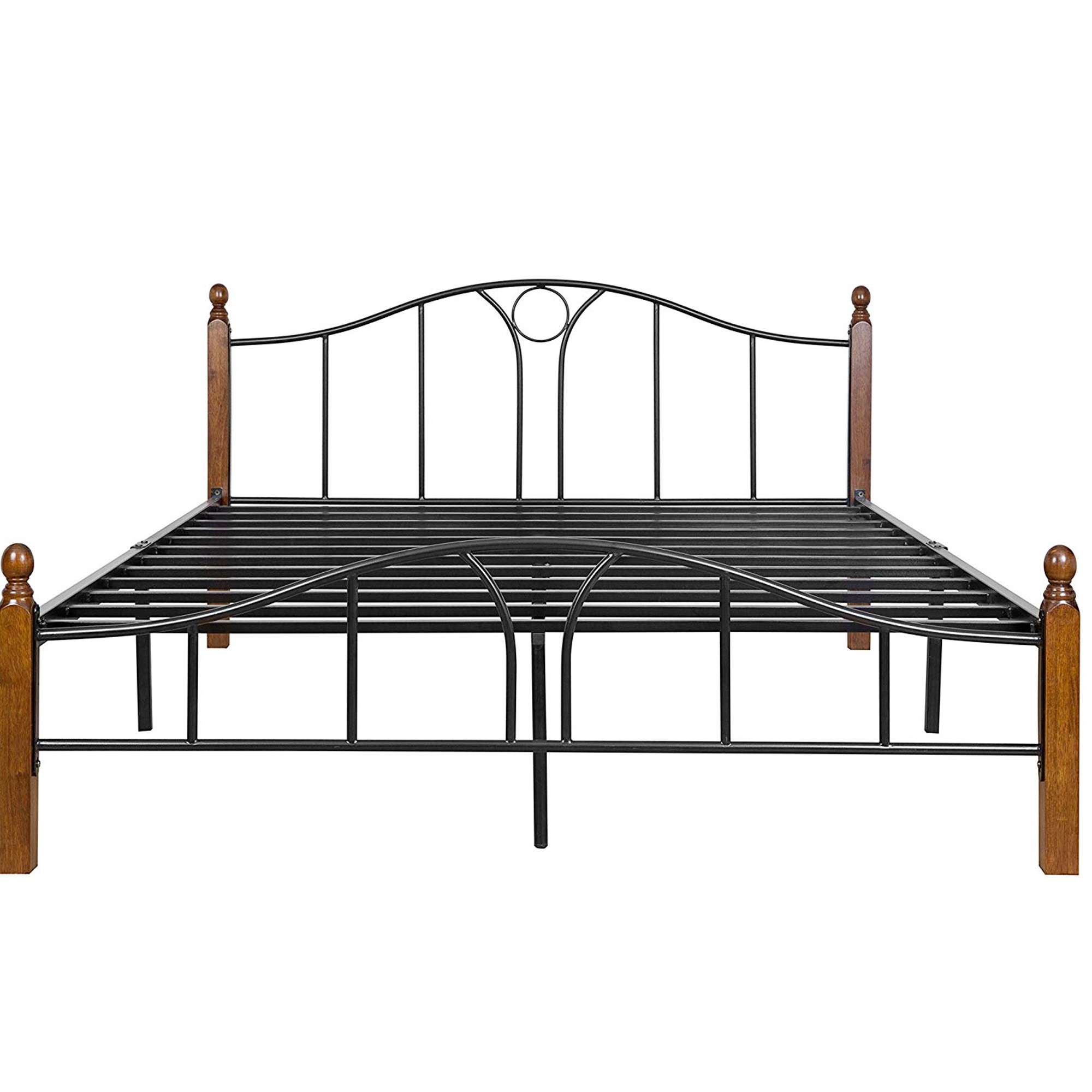 Easy Install Queen Size Iron Bed Frame , 18 Inch Metal Bed Frame Queen